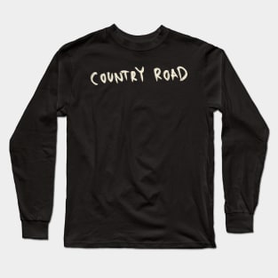 Hand Drawn Country Road Long Sleeve T-Shirt